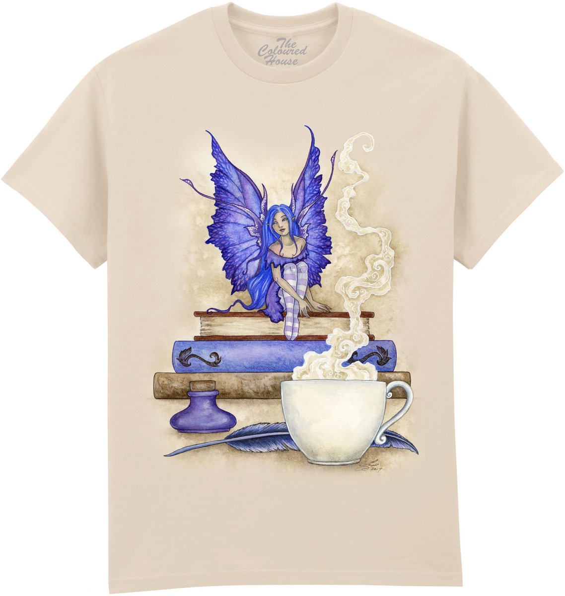 Blue Bookworm The Coloured House T-shirt XXL