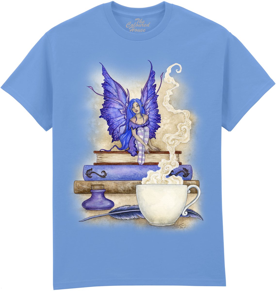Blue Bookworm The Coloured House T-shirt XXL