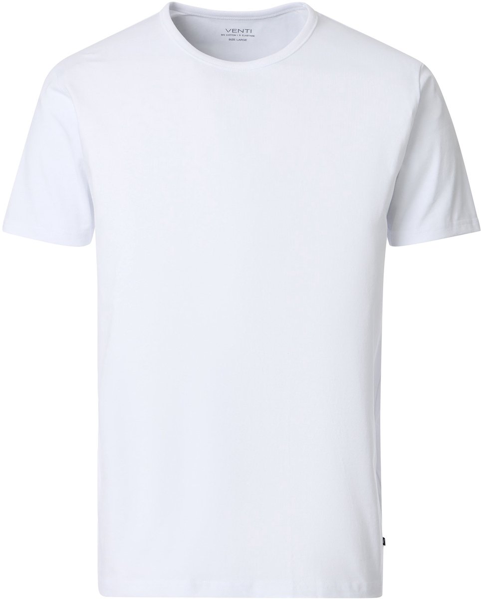 VENTI modern heren T-shirt (2-pack) - wit