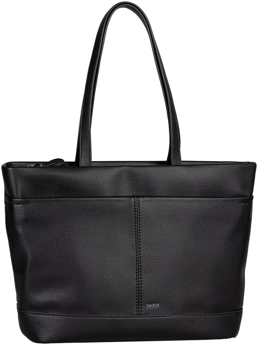 Gabor shopper met laptopvak Lenea Zip Shopper Black zwart