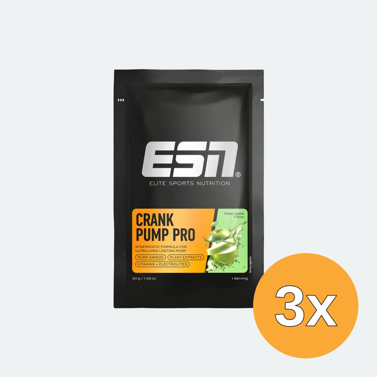 3x ESN Crank Pump Pro Green Apple (30 gr)