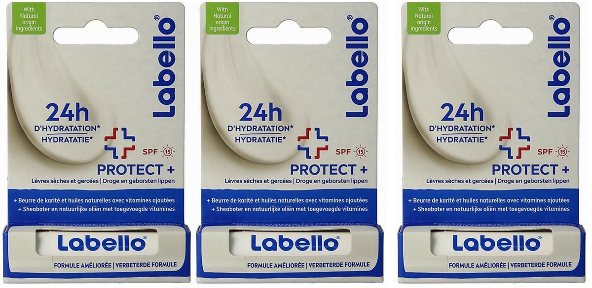 Labello Med Repair Lippenbalsem - SPF 15 - 3 x 4,8 gram / 5,5 ml