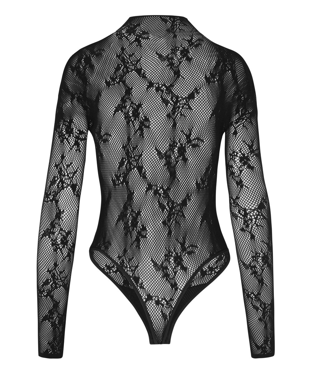 Hunkemöller All Over Lace Body Zwart