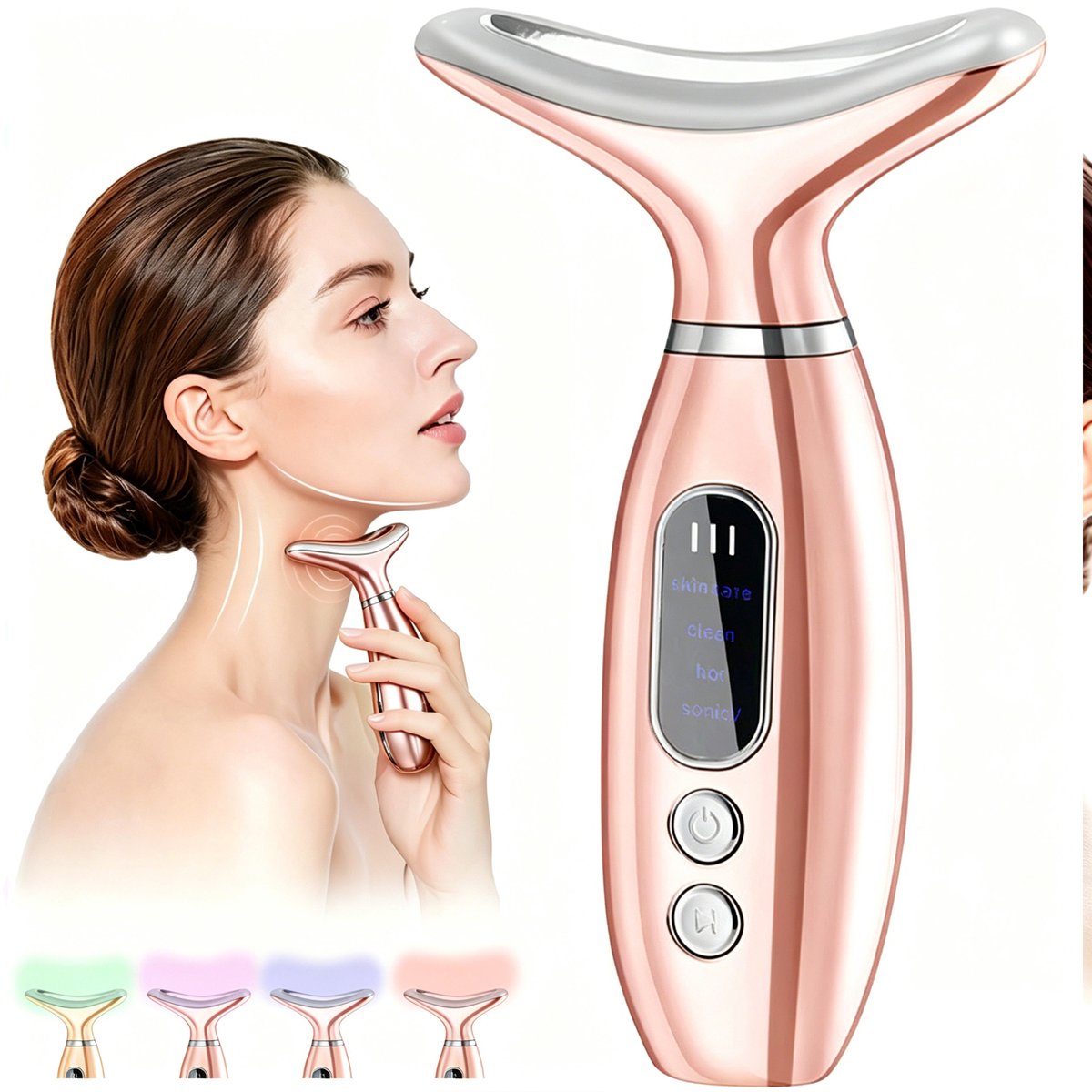 Dames Lichaamstrimmer 2-in-1 voor Bikinilijn – Trimmer & Foliescheerapparaat, USB-C, LED, 5 Opzetstukken, Roze