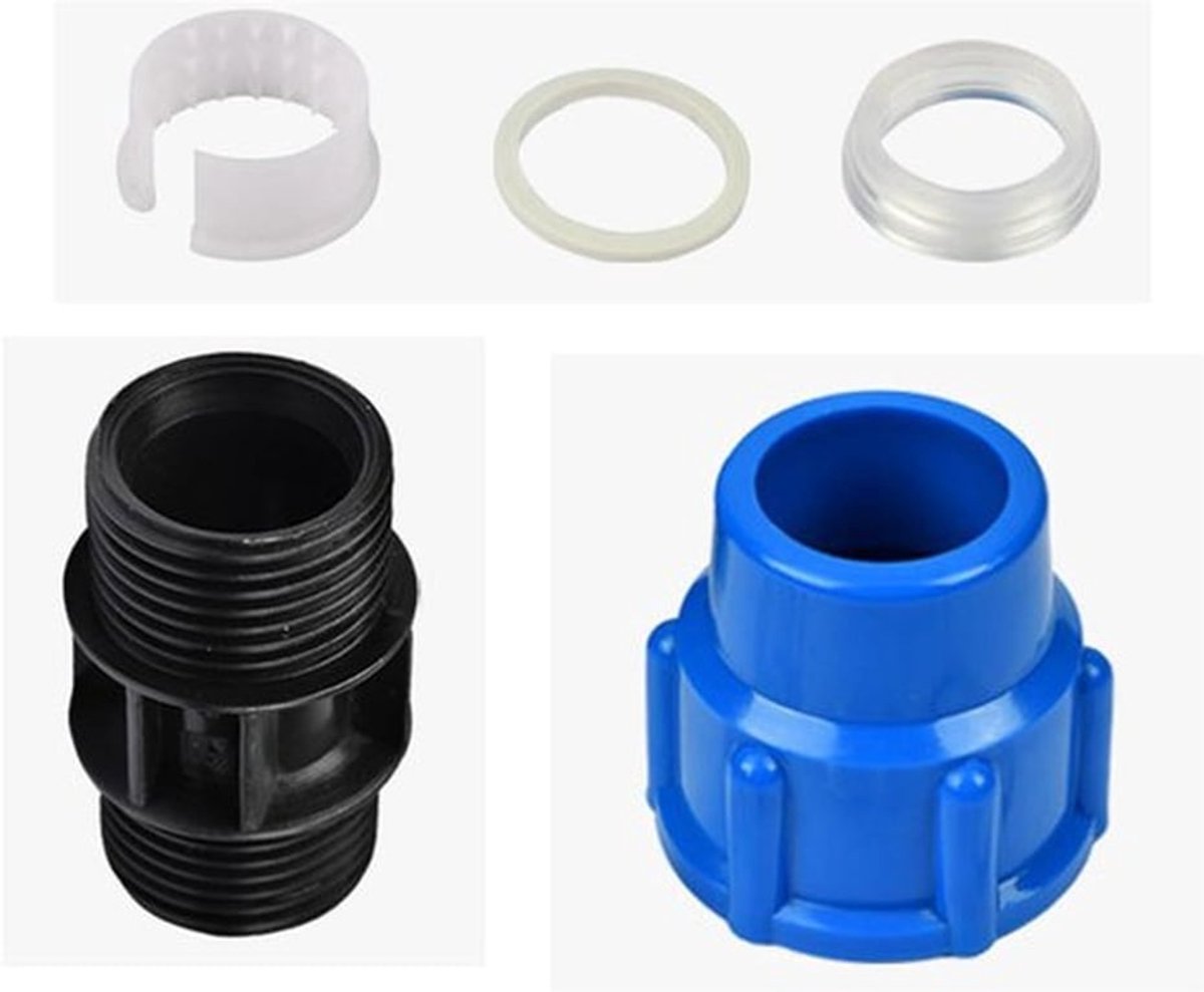 Stopkraanconnector voor 20mm HDPE- of Alkathene waterleiding - Compressiefitting met 3 zoekwoorden.