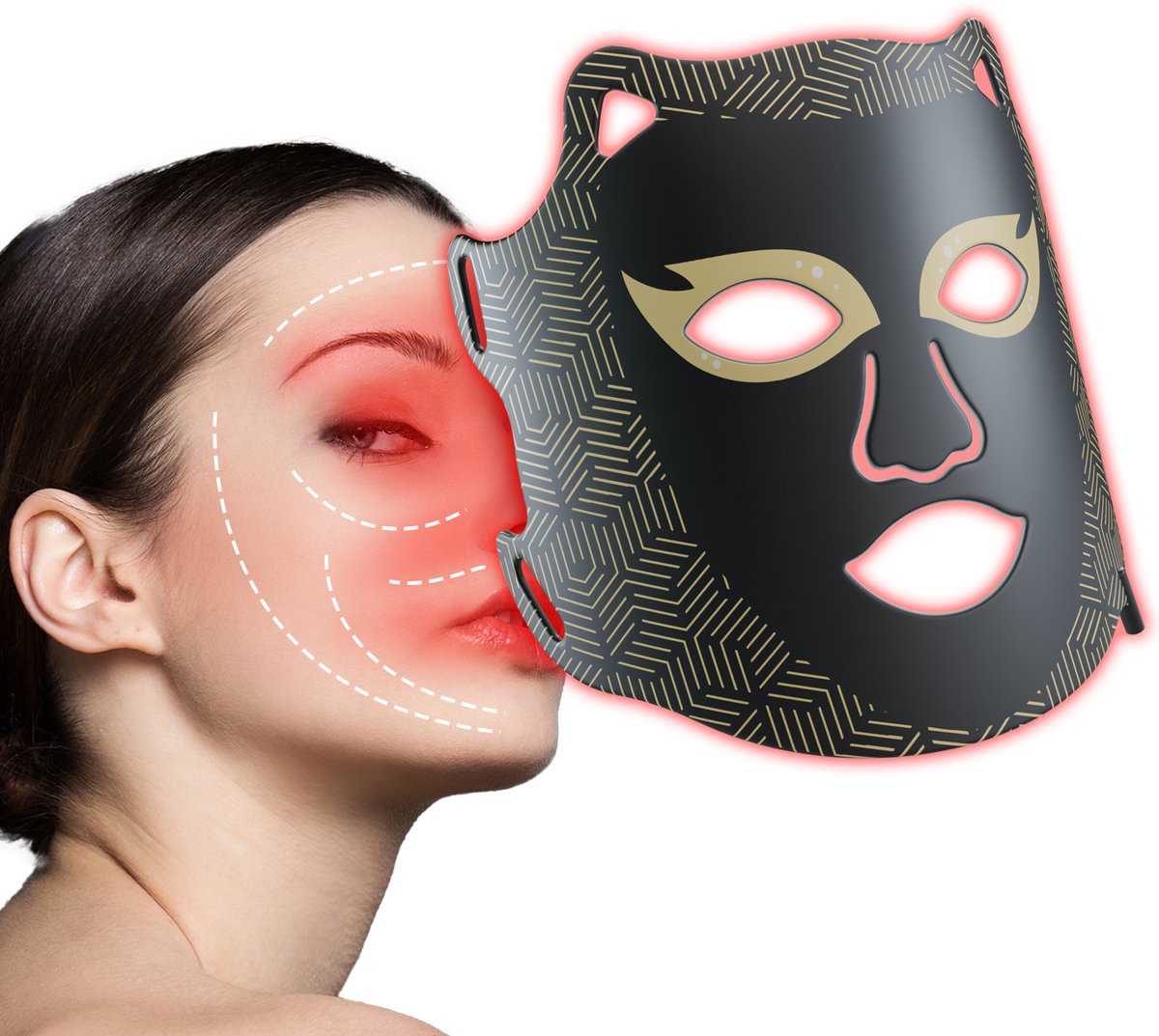 FOSMET LED Gezichtsmasker - Huidverjongingsapparaat - Gezichtsmassage Apparaat - Professioneel LED Masker - 7 in 1 LED behandelingsmasker - Lichttherapie - 7 Soorten Behandelingen - Anti Rimpel - Anti Acne Huidverzorging - Gezichtsbehandeling