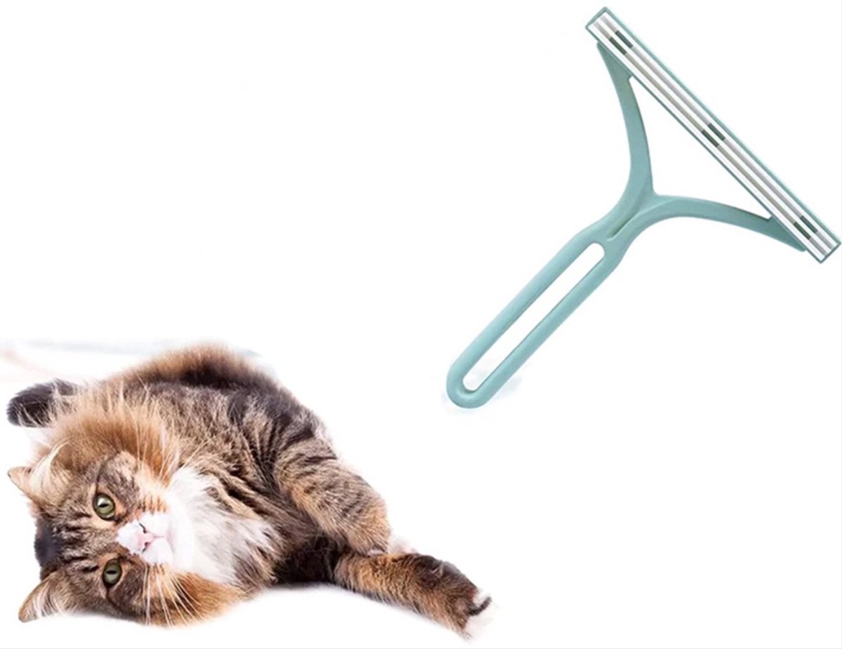 *** 2 stuks Kledingontpluizer - Honden- en kattenborstel - Bank- en kledingborstel - 2x Groen van Heble® ***