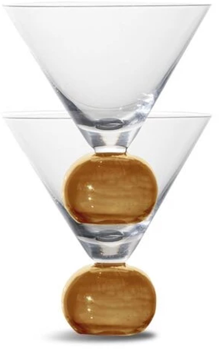 Byon Spice glas set van 2 24cl clear / amber