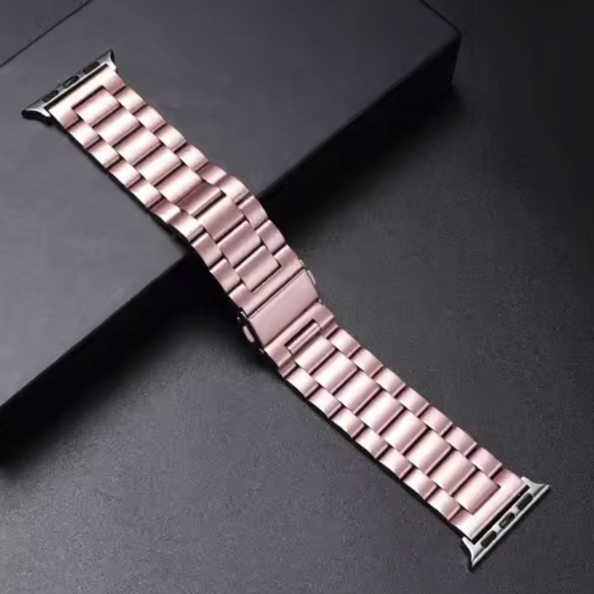 Stalen Roze Band geschikt voor Apple Watch - Roze Apple Watch bandje - 42/44MM - RVS - CHPN