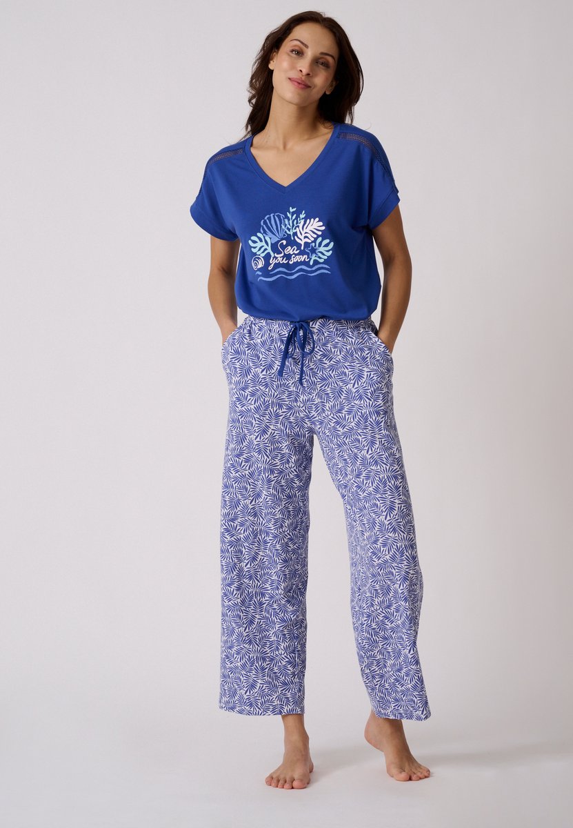 Damart Climatyl pyjama van jerseytricot - Dames - Blauw - 42-44 (M)