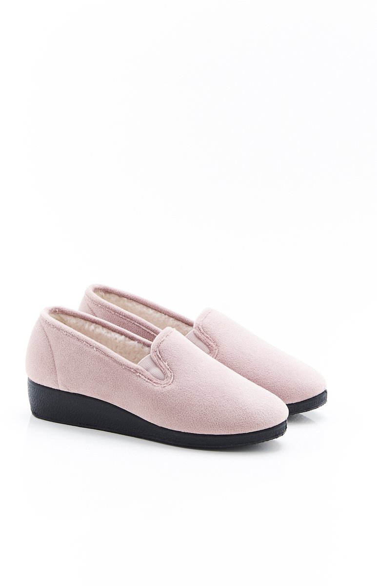 Damart - Thermolactyl pantoffels van velours - Dames - Beige - 41