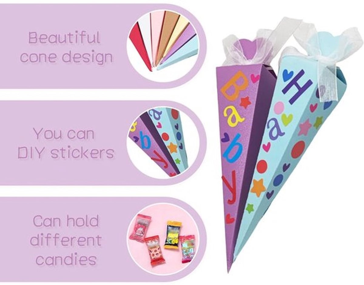 Snoepzakken 32 stuks - Kleine Snoepzakken - Decoratieve Geschenkzakset - Perfect voor Feestelijke Gelegenheden - Hoogwaardig Papier - Uniek Design - Snoepdozen