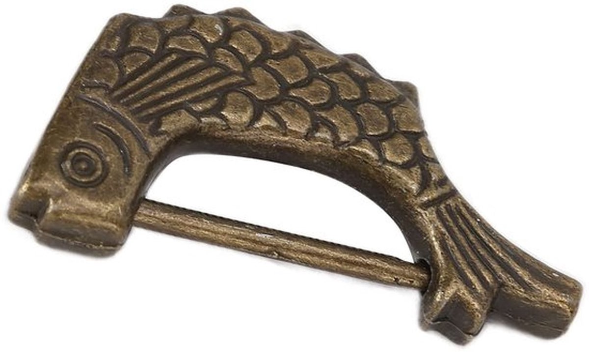 Hangslot Antiek Design - Vintage Messing Slot - Stevig en Duurzaam - Voor Juwelenkisten - Retro Ornament - Uniek Cadeau