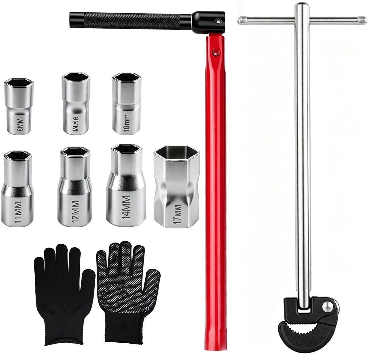 Kraanmoersleutel Set - Staal - 8-17 mm - Steeksleutels voor Professioneel Gebruik
