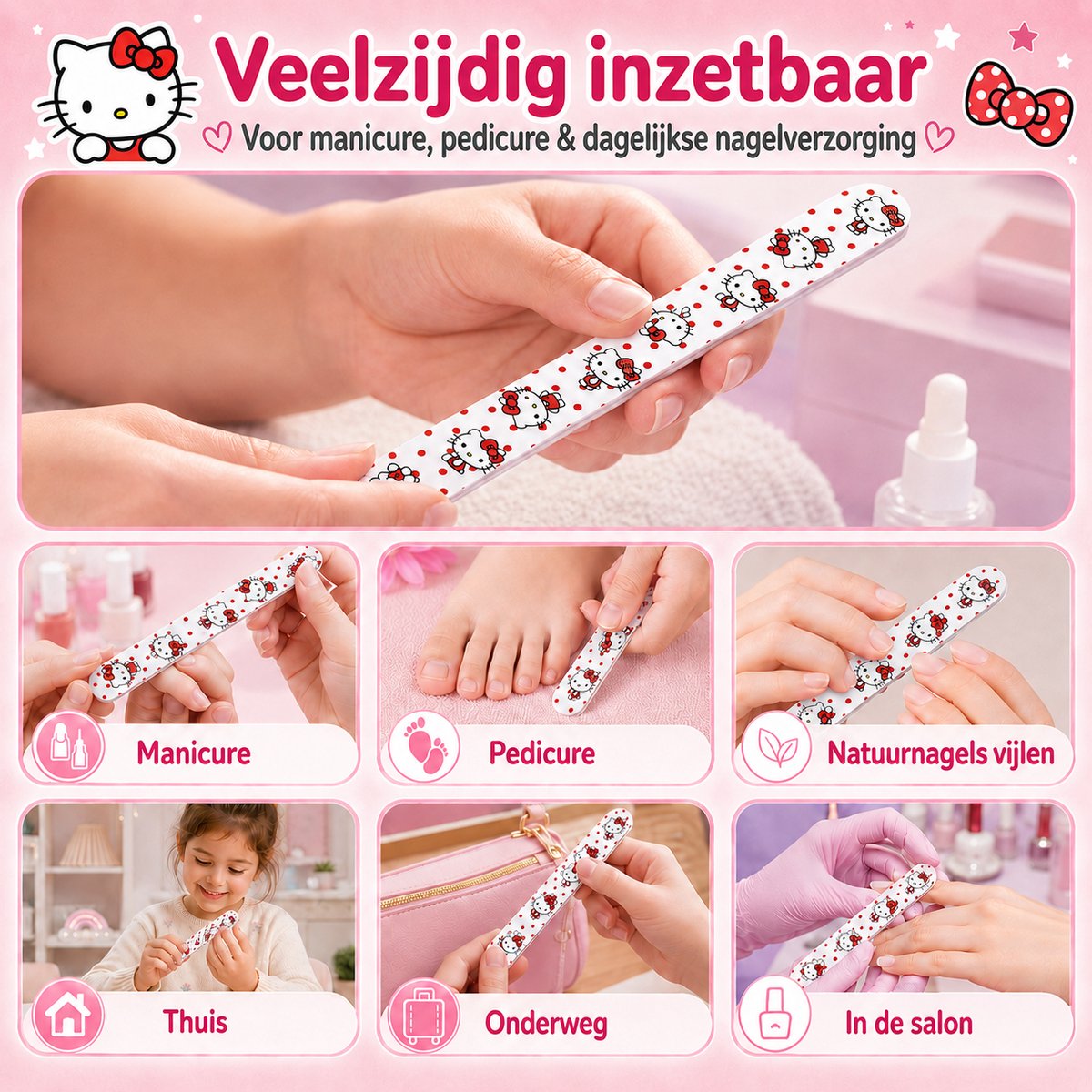 Hello Kitty Nagelvijl Nagelverzorging- 3 Stuks - Manicure Nagel vijl — cadeau in Verzorging - foto 7