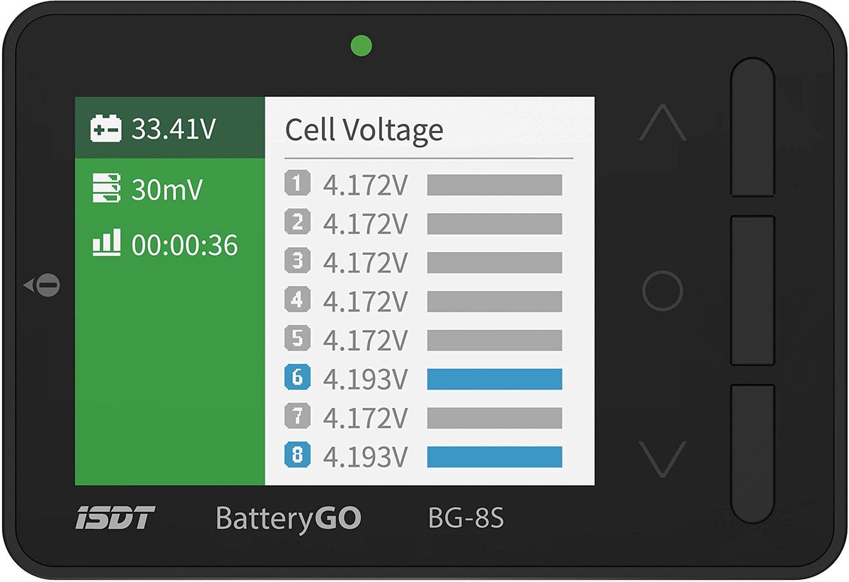 Accu tester batterijtester LiPo Li-ion LiFe NiMH voltmeter met celbalans draagbaar digitaal meetapparaat zwart
