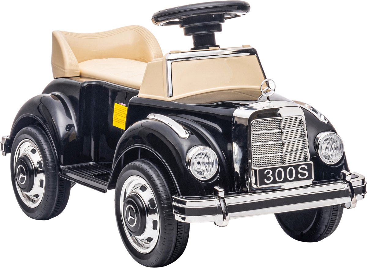 AIYAPLAY - Kinderauto met glijbaan - PP - 77,5 x 41,5 x 45 cm - Zwart