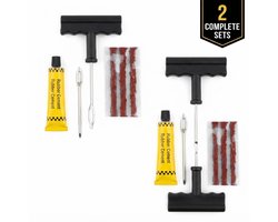 KEANOVA Tubeless Bandenreparatieset – 2 Complete Sets – 6 Reparatiekoorden – Auto & Motor
