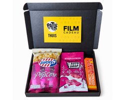 Filmpakket Small Brievenbus Cadeau – Pathé Thuis Film Cadeaukaart €5,99 – Zoete Popcorn, Autodrop & Tony’s Chocolonely – Filmavond Cadeau – Past door de Brievenbus