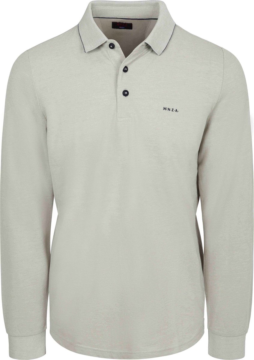 NZA Longsleeve Polo Hamton Piqué Groen - Maat M - Heren