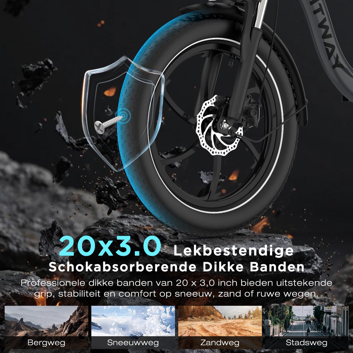 Hitway Elektrische Fiets BK27S - Trendy 28 Inch City Commuter EBike met Afneembare 36V 13Ah Lithium Batterij - Damesfiets - E-Bike met 250W Motor - 7 Versnellingen - IP54 Waterdicht - afbeelding 2