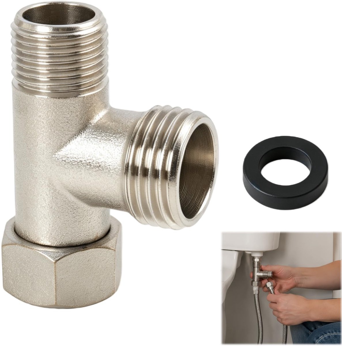 Solidchoice - 3-Weg T-Connector voor Tuinslangen