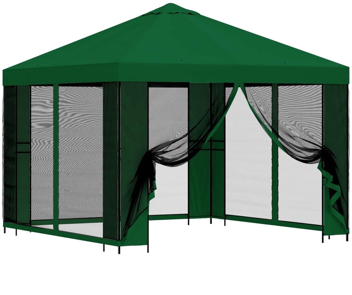 Solidchoice - Tuinpaviljoen met Zijwanden 3 x 3 m Groen