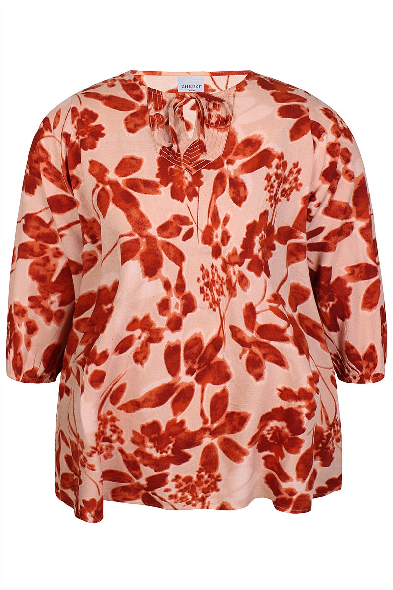 Zhenzi - Kiari 1461 - Blouse Fig maat M=46/48