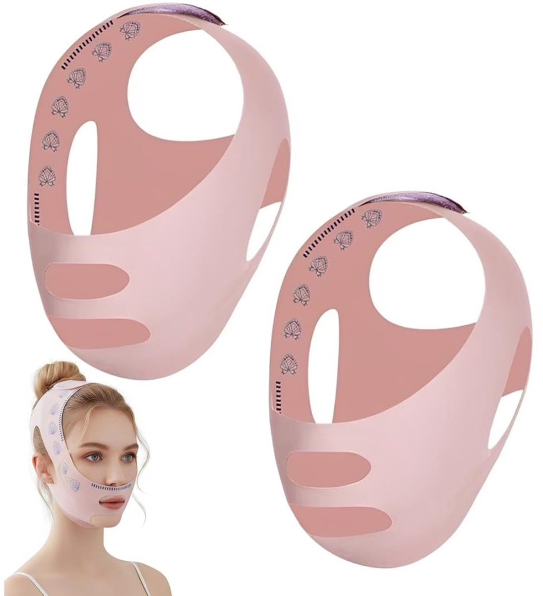 Solidchoice - 2 Stuks Verstelbare V-lijn Gezichtsmasker