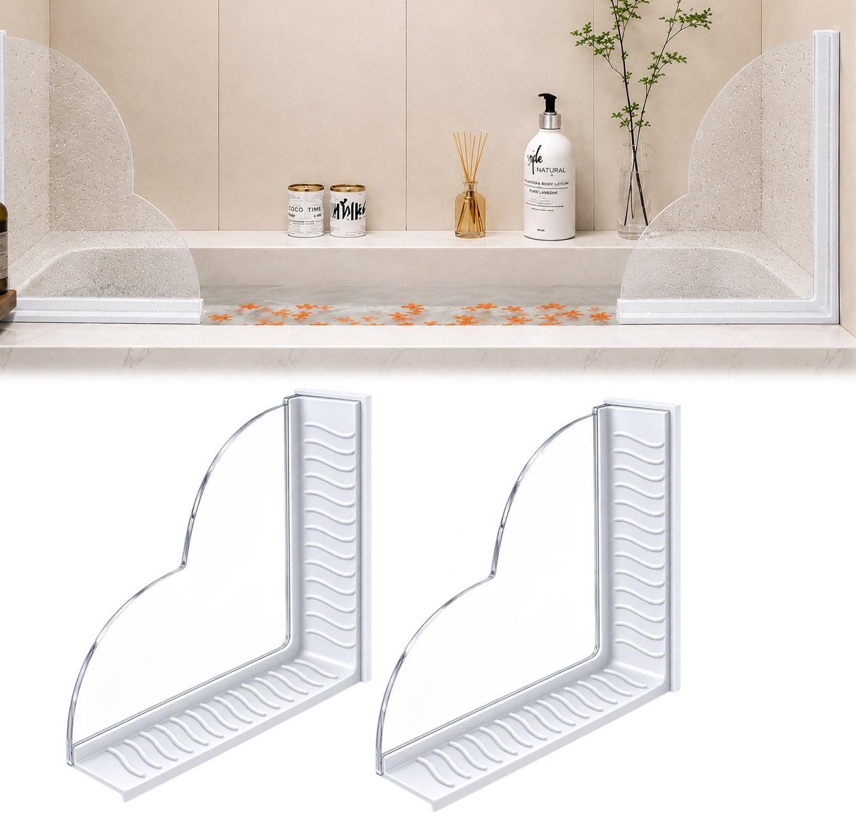 Solidchoice - 2-in-1 Bad Spatbescherming met Afvoermat Set