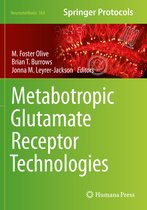 Boekomslag van 'Metabotropic Glutamate Receptor Technologies' met microscopische afbeelding van neuronen.