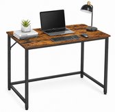 ACAZA Bureau - Bureautafel - Vintage Bruin - 100 x 50 x 75 cm (B x D x H) - Desk - Computertafel - Laptoptafel - Bureau Zwart en Vintage Bruin - Computerbureau - Computerbureau