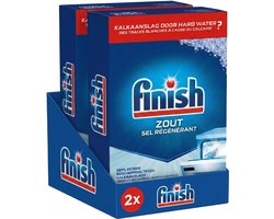 2 x Finish Vaatwasmachine Zout 4 kg - Vaatwasmachine Zout - Kalk Verwijderaar - Vaatwasser Reiniging - Vaatwasser Onderhoud - Anti-kalk