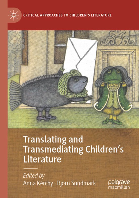 Boekomslag van 'Translating and Transmediating Children's Literature' met een illustratie van een vis en een kikker.