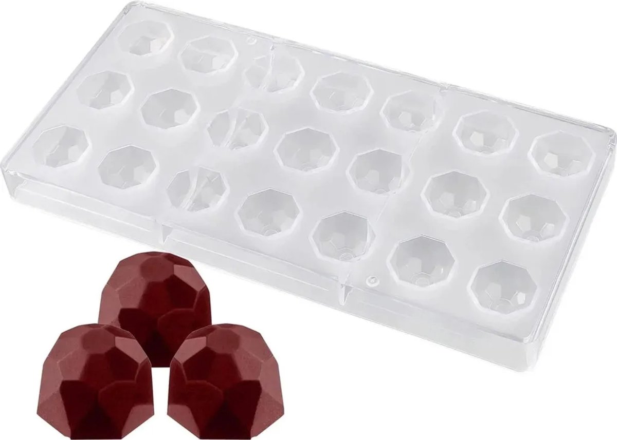 Transparante chocoladevorm, doe-het-zelf chocoladevorm, Geschikt voor het thuis bakken van gebak, snoep en chocolade.
