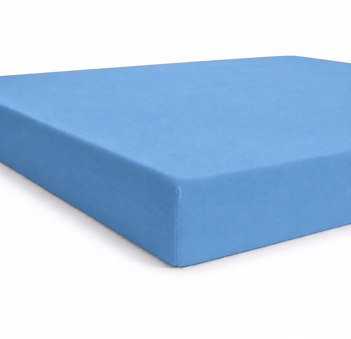 Bed Care Jersey Stretch Hoeslaken - 90x200 - 100% Katoen - 30CM Hoekhoogte - Blauw