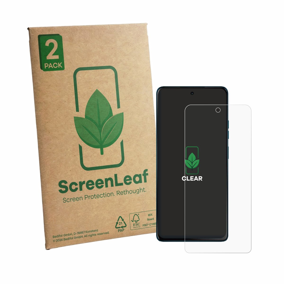 2 Stuks Screenprotector voor Motorola Moto G75 - Hoogwaardige Beschermfolie transparant