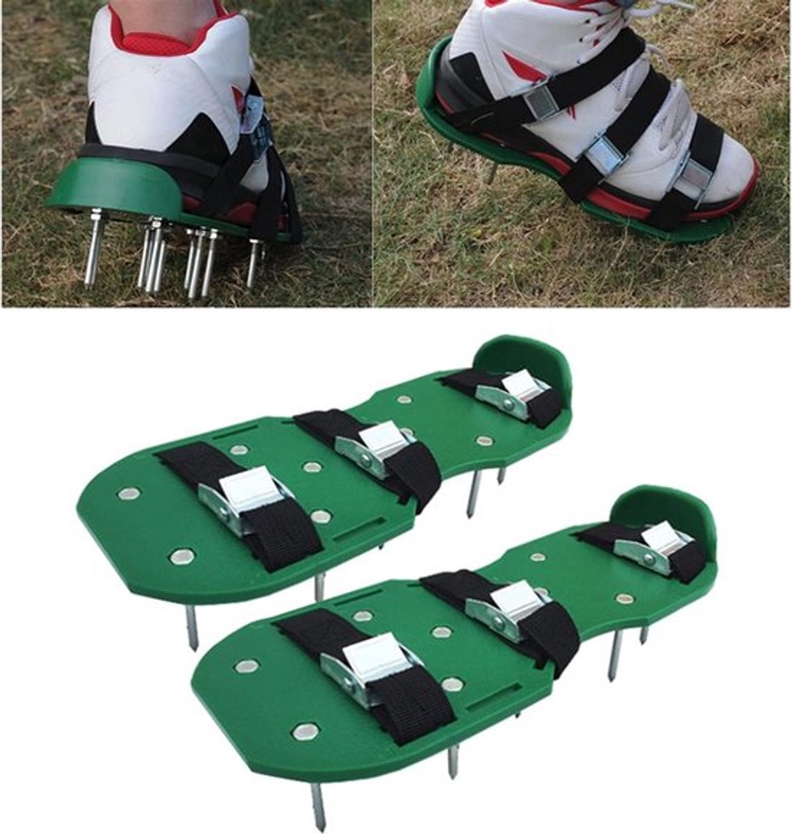 Gazonbeluchtingssandalen (nagelschoenen voor gazon), slipvrij tuinhulpmiddel voor het beluchten van het grasveld