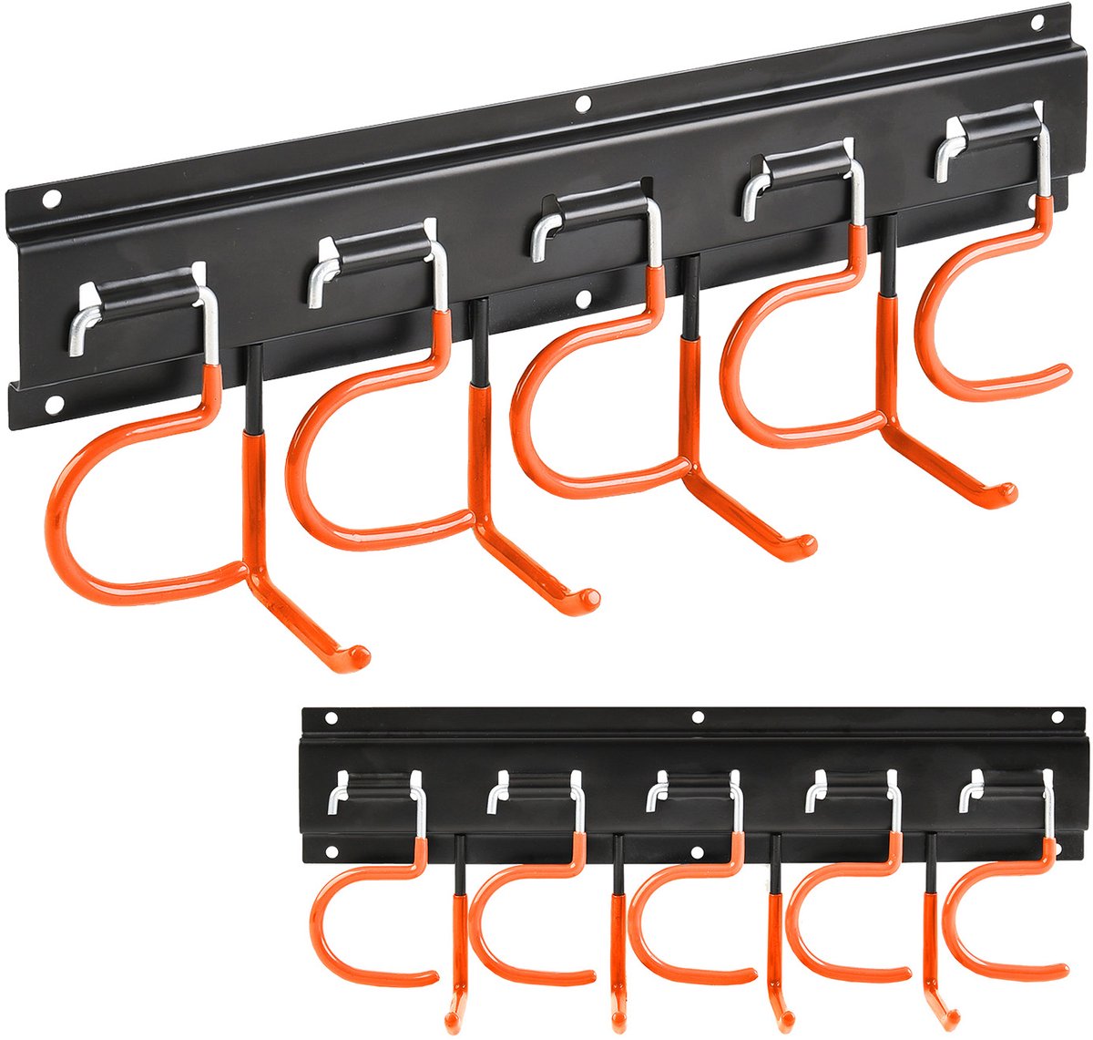 Maclean - Wandorganizer voor tuingereedschap - met haakjes - staal - MC-193 - max 30kg