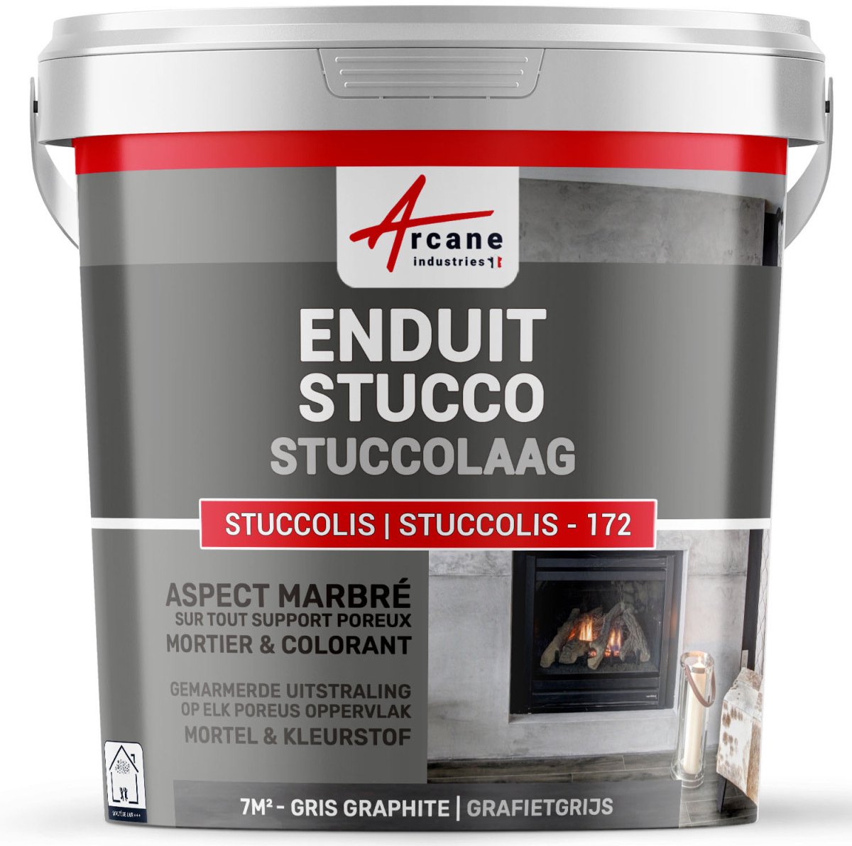 Stucco verf, STUCCOLIS - 172 PLEISTER met mortel en kleurstof