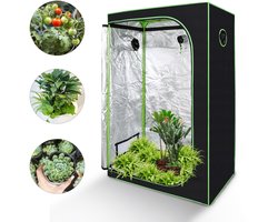 Kweektent Growtent 120x60x180 cm, 600D polyester, 99,9% lichtdicht, kijkvenster, ventilatieopeningen
