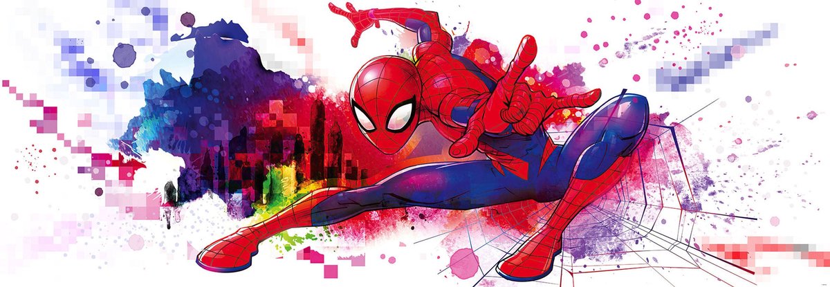 Fotobehang - Spider-Man Graffiti Art 368x127cm - Papierbehang