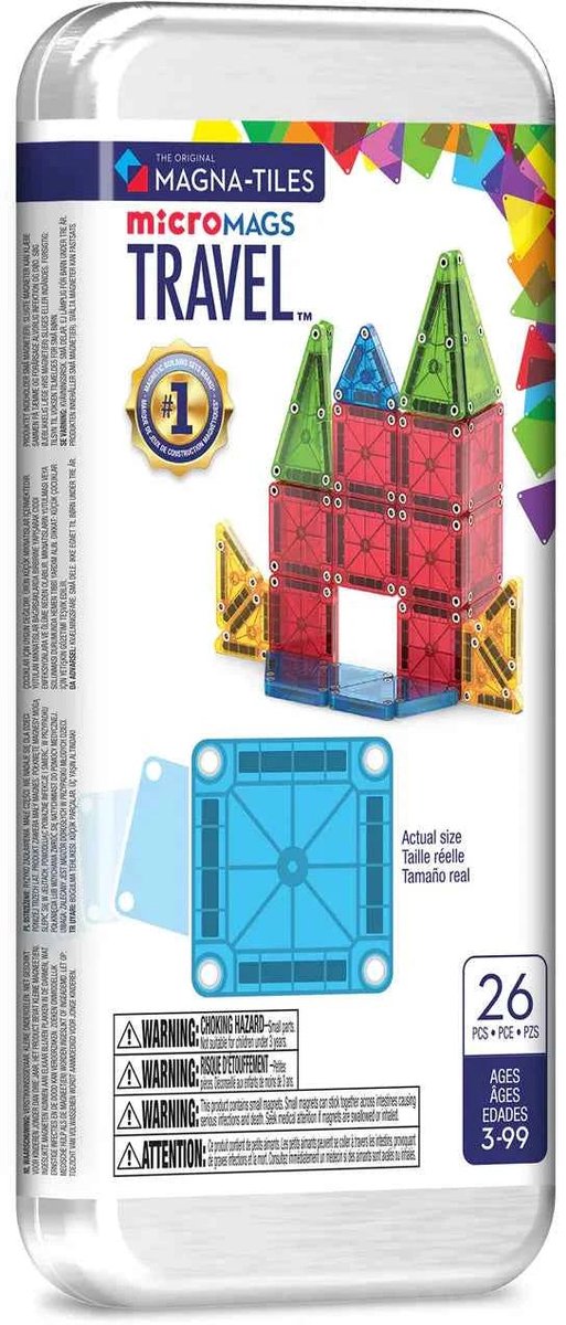 Magna-Tiles | Micro Mags Travel Set 26 Stuks Set — afbeelding 17