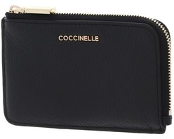 COCCINELLE Leren kaarthouder Metallic Soft Card Holder Noir zwart