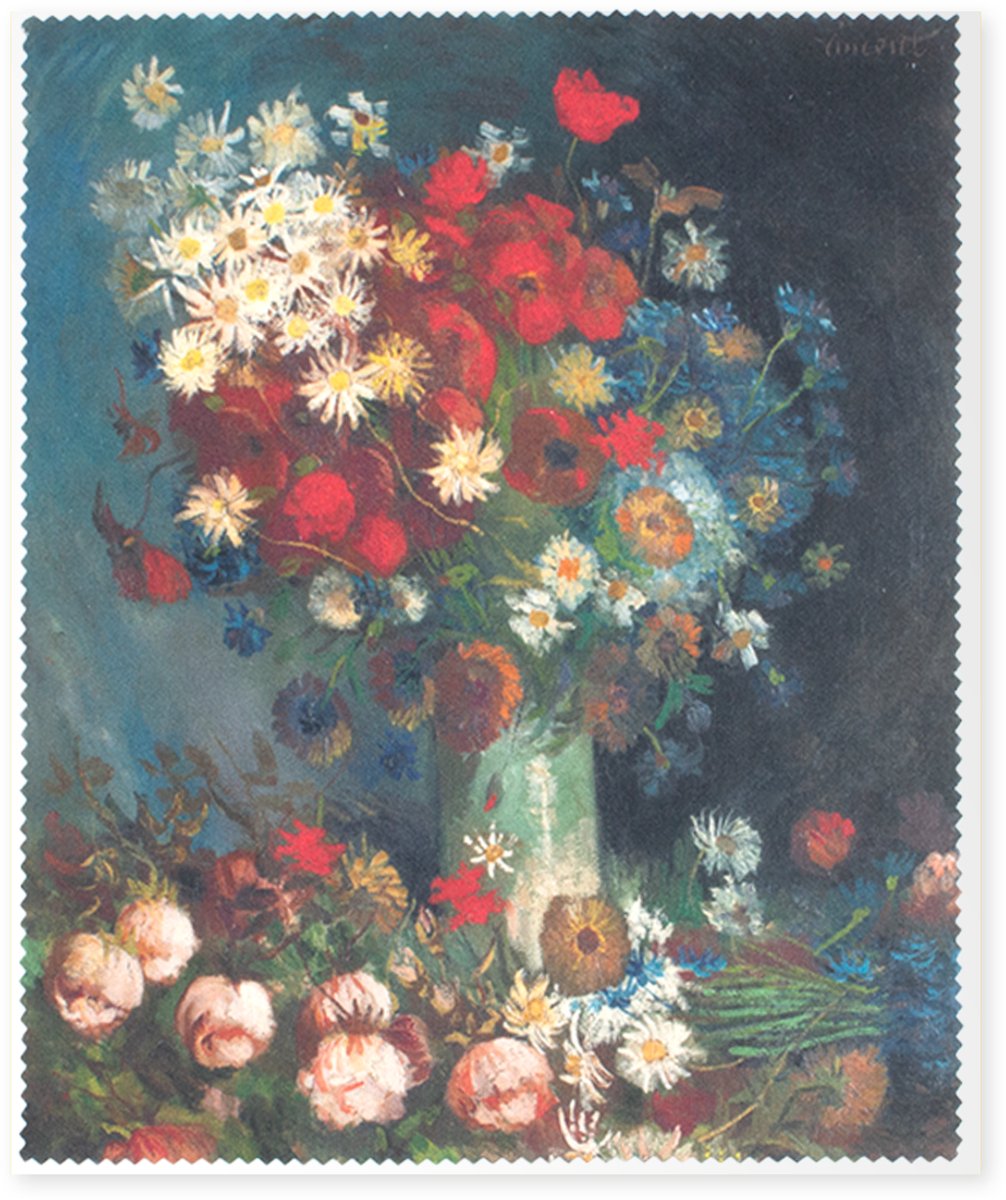 Lanzfeld - Brillendoekje - Microvezeldoekje - Van Gogh - Akkerbloemen en Rozen