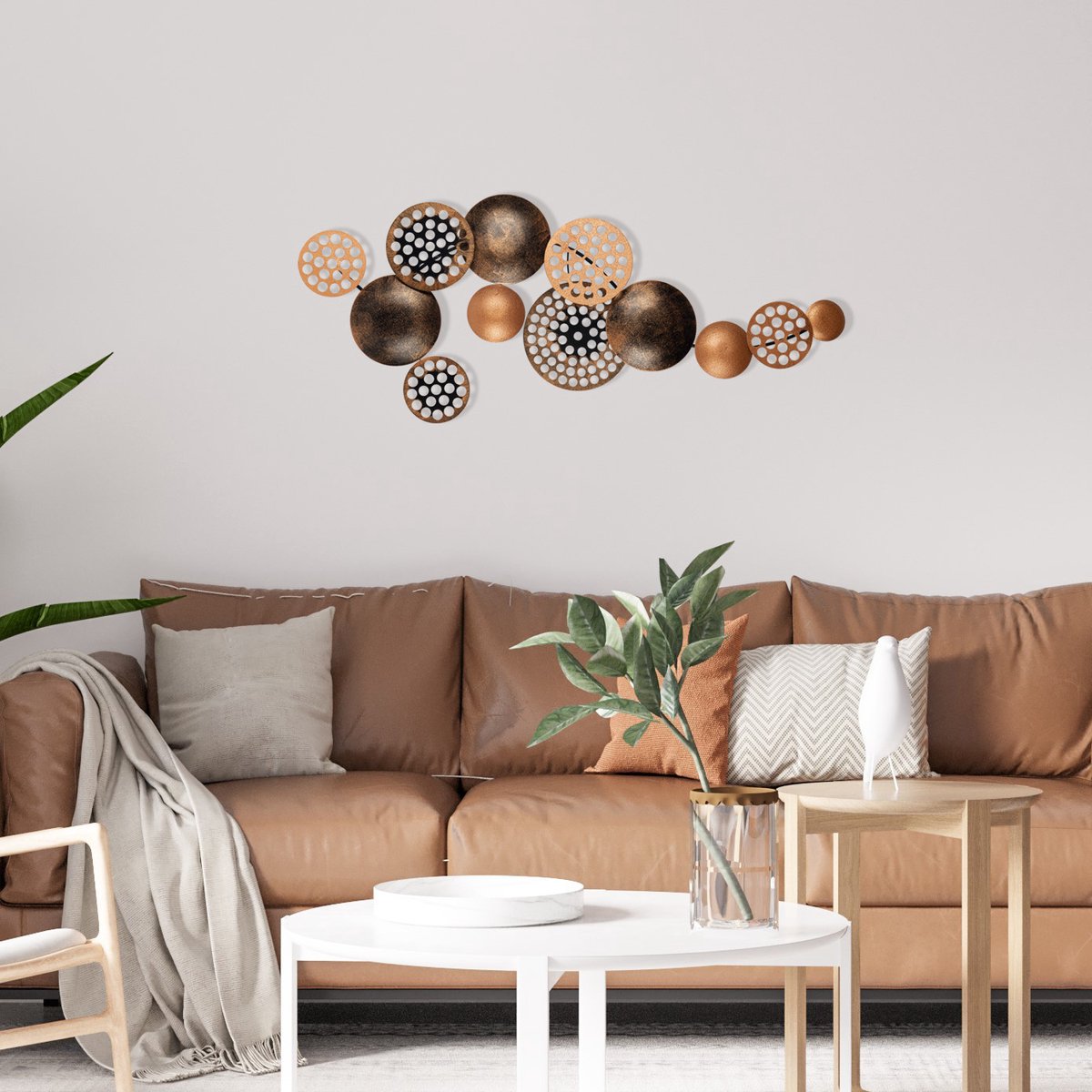 Asir - Wanddecoratie - Zilver - 90 x 8 x 42 cm
