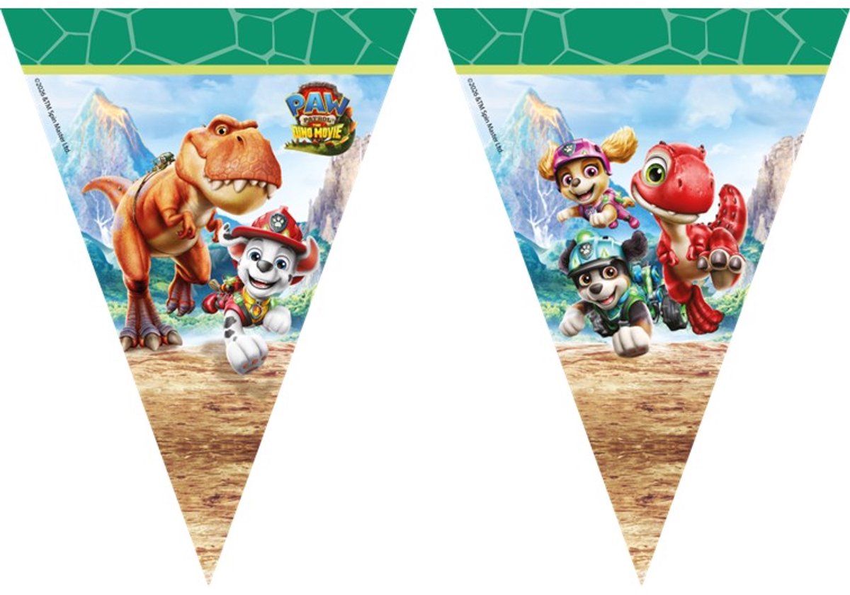 Paw Patrol 3 Dino film vlaggenlijn papier.