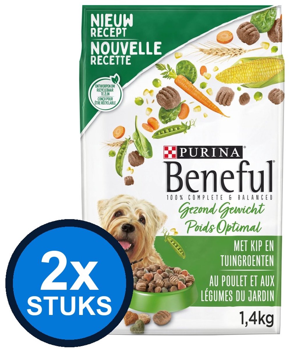Beneful Beneful Gezond Gewicht Kip & Tuingroenten - Hondenvoer Droogvoer - 1,4kg