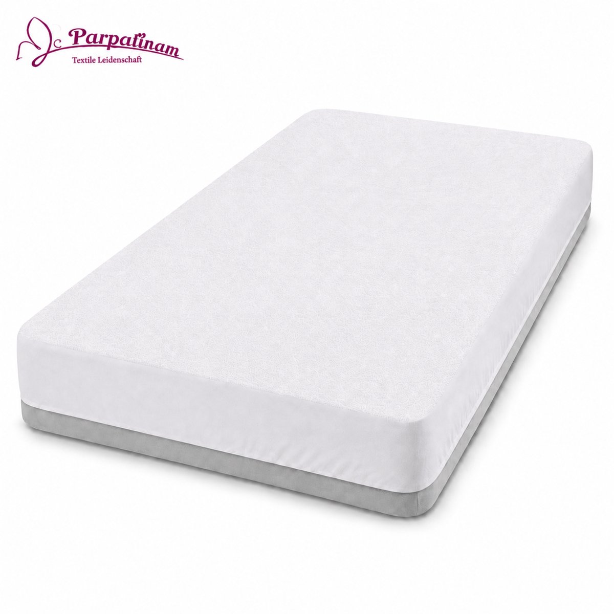 Parpalinam Pamura Waterdichte Matrasbeschermer - 160x200 cm Molton - Incontinentie Matrashoes - Rondom Elastiek - 100% Katoenen Badstof - Wit