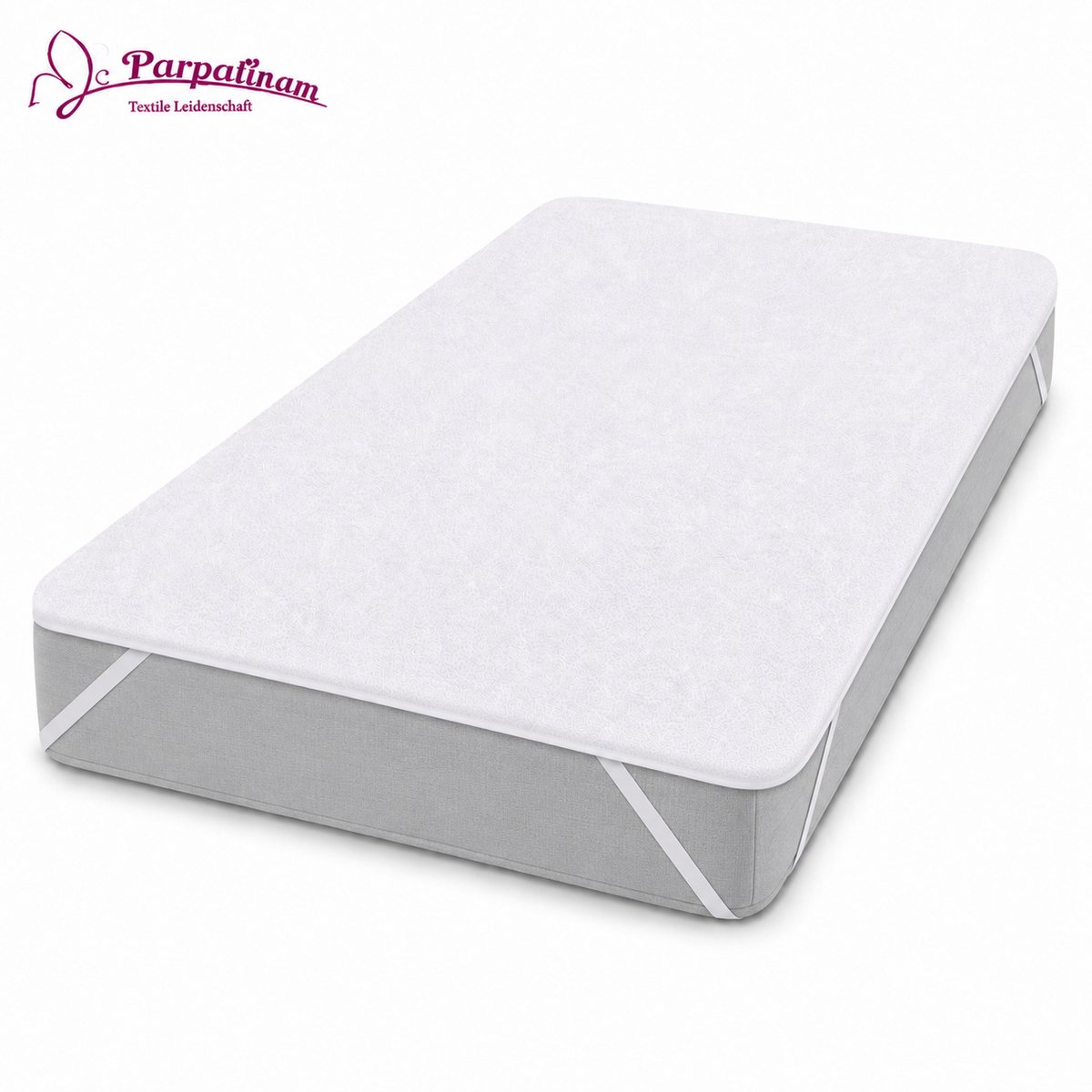 Parpalinam Comfort Waterdichte Matrasbeschermer 80x200cm - Incontinentie Matrashoes - Molton met 4 elastische banden - Ademend - 100% Katoenen Badstof - Wit